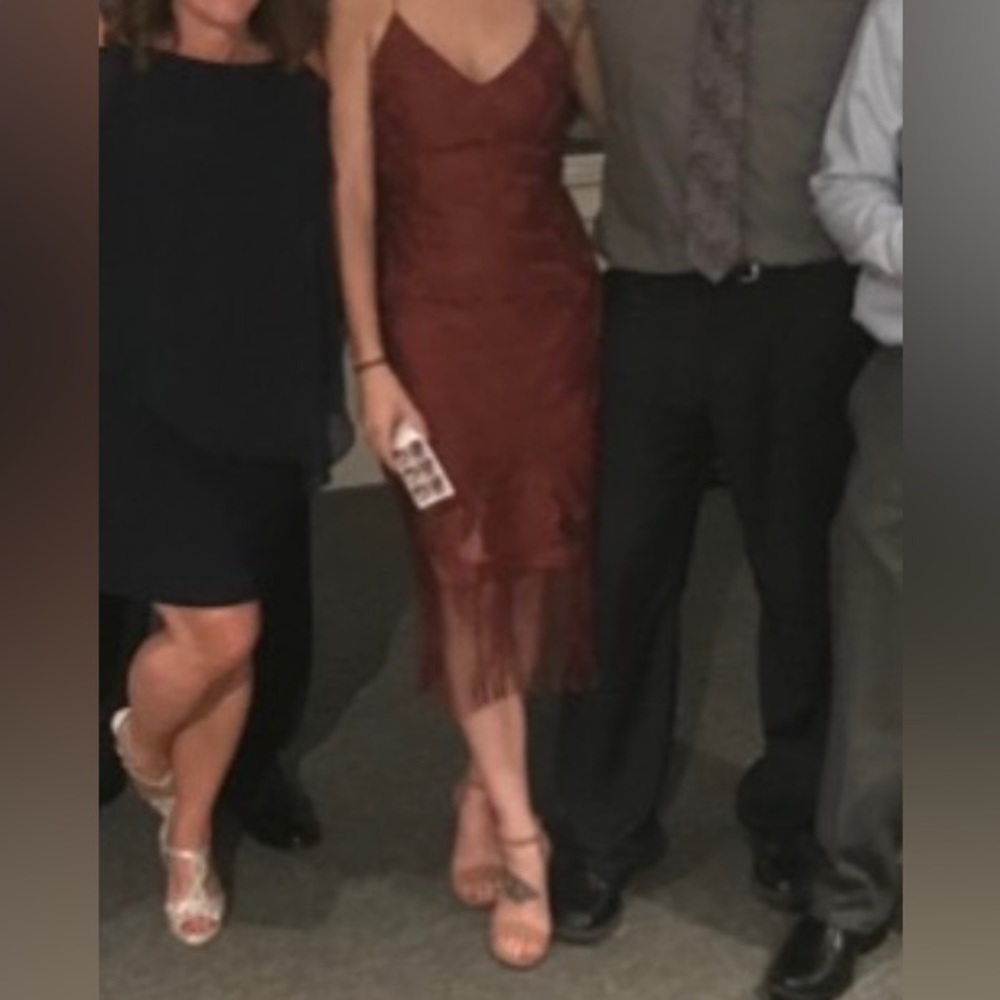MIDI dress in Burgundy